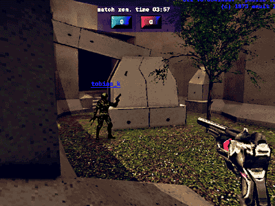 screen capture of our game demo.